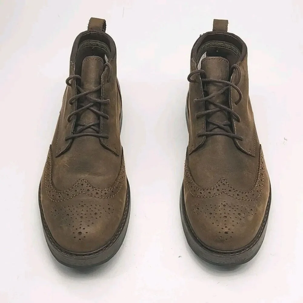 Timberland Boots Ankle Squall Canyon Wing Tip Chukka Men Sz 10 Brown Waterproof